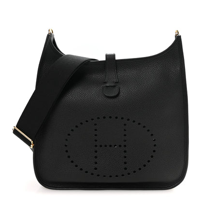 Hermes Taurillon Clemence Evelyne III GM Black 1 of 9