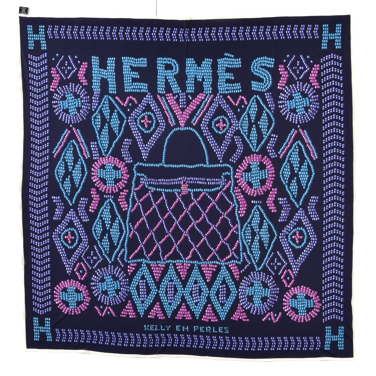 Hermes Silk Jersey Kelly En Perles Scarf 90 1 of 4