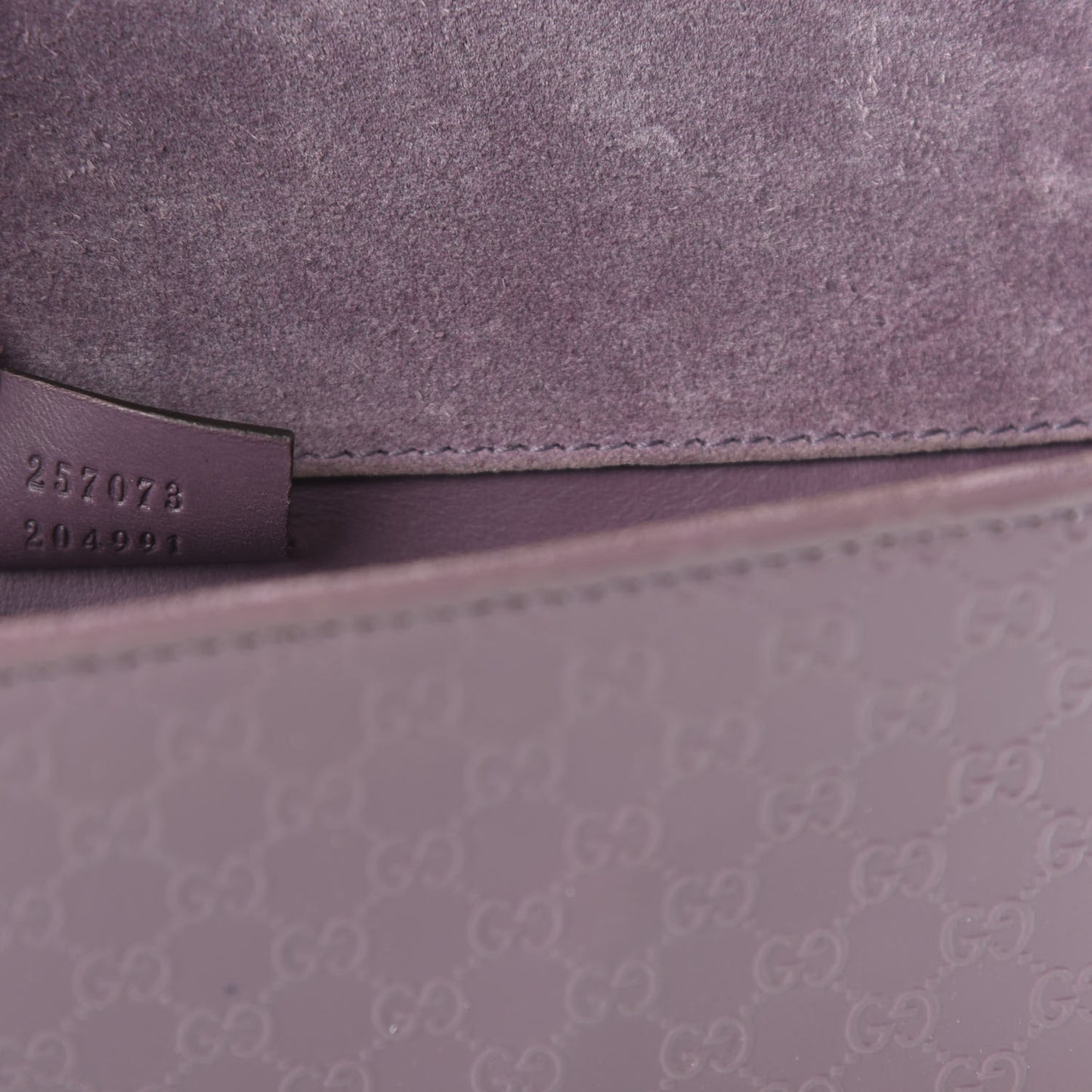 Patent Microguccissima Small Broadway Clutch Argyle Lavender