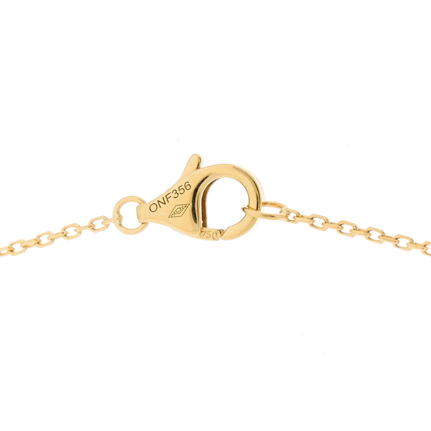 18K Yellow Gold Diamond Mother of Pearl XS Amulette de Cartier Pendant Necklace