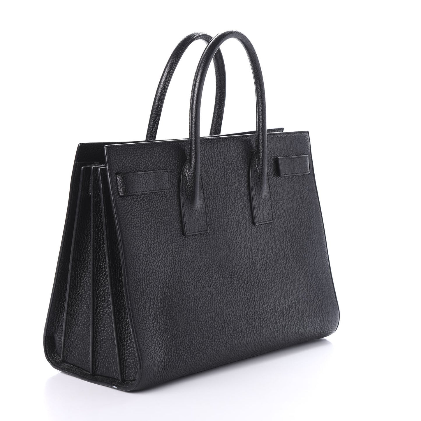 Grained Calfskin Large Sac De Jour Carryall Black