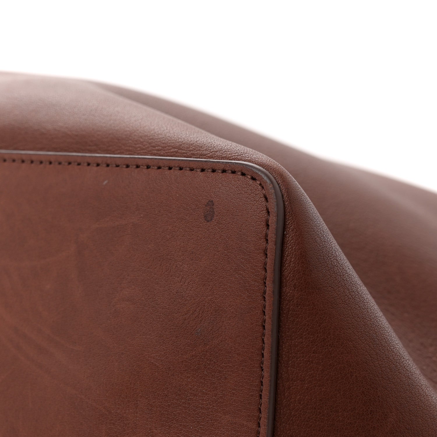 The Row Saddle Calfskin Belvedere Bucket Bag New Burgundy 10 of 11