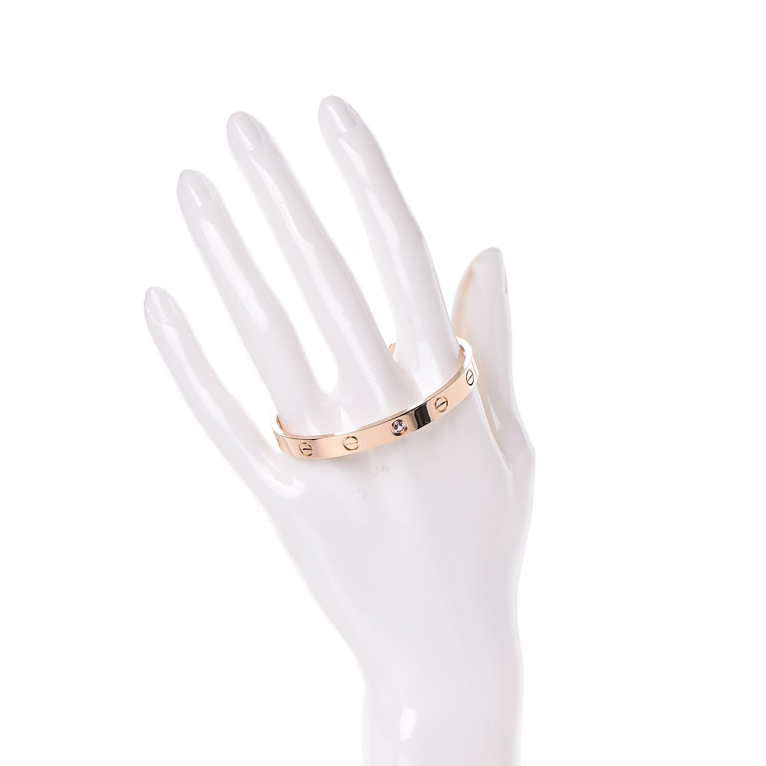 Cartier 18K Pink Gold Pink Sapphire LOVE Cuff Bracelet 16 2 of 4