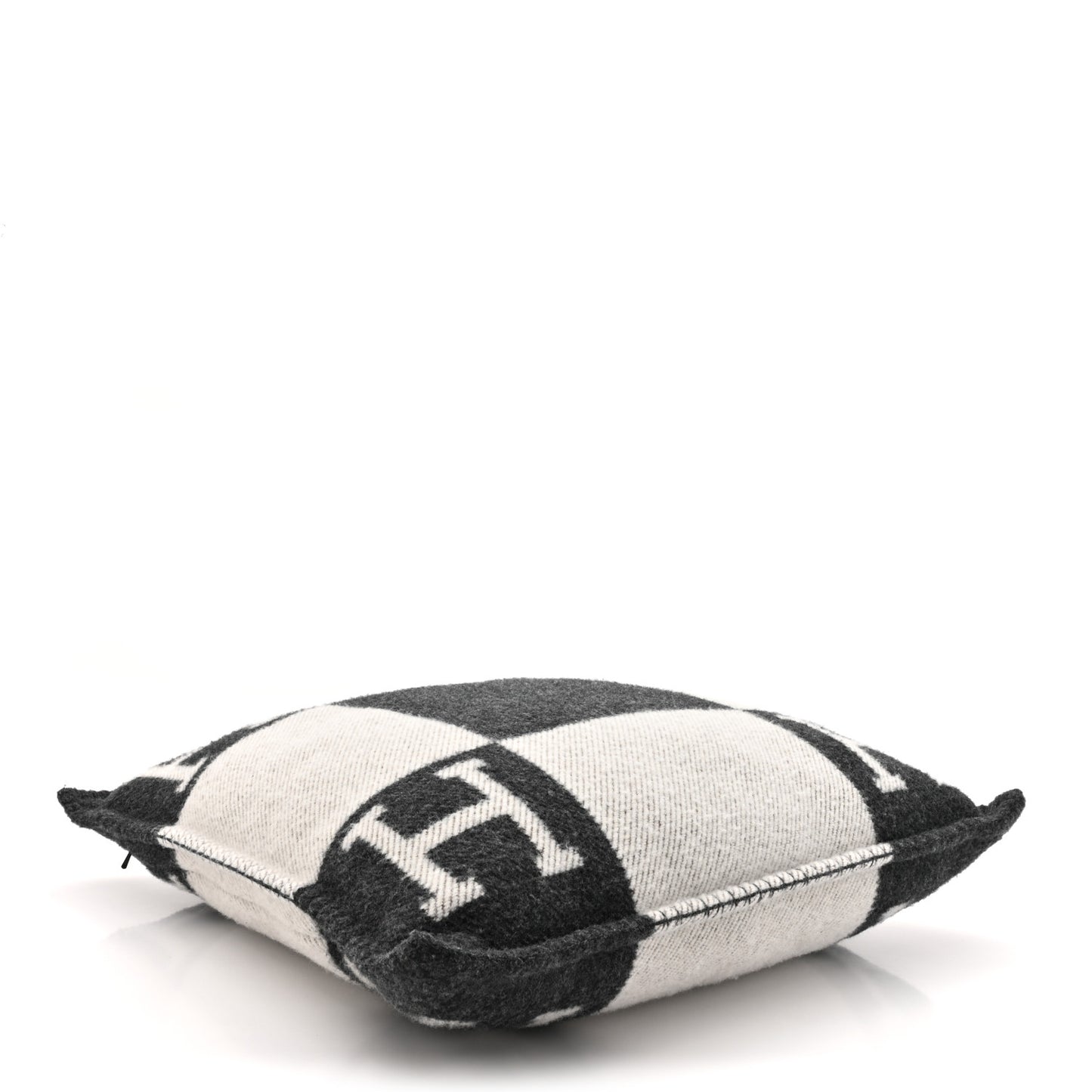 Wool Cashmere Avalon Pillow PM Ecru Gris Fonce