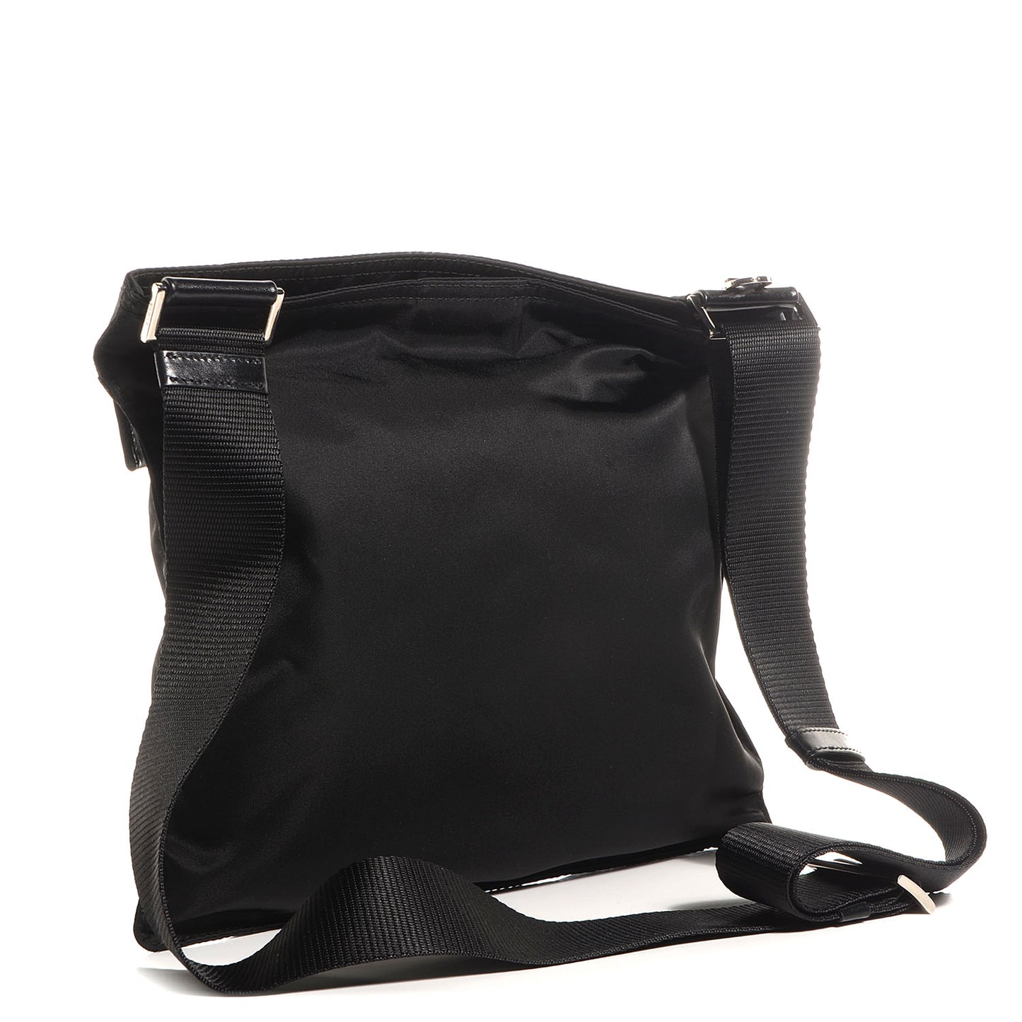 Nylon Vela Flat Messenger Bag Black