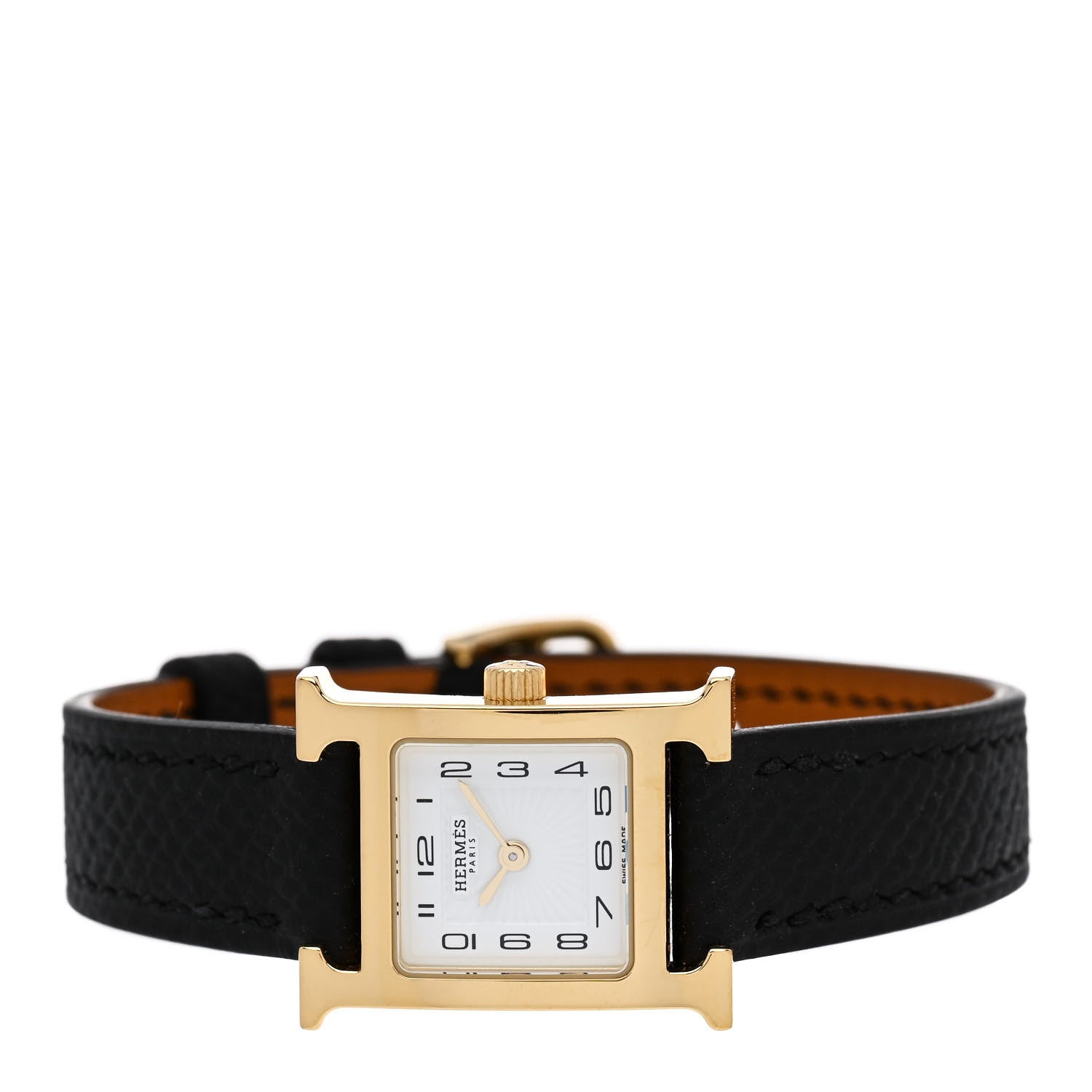 Hermes Stainless Steel Epsom 17.2mm Heure H Hour Quartz Watch Noir 2 of 5