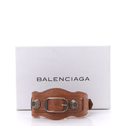 Balenciaga Agneau Arena Giant 12 Silver Hardware Bracelet Orange Brulee 5 of 5