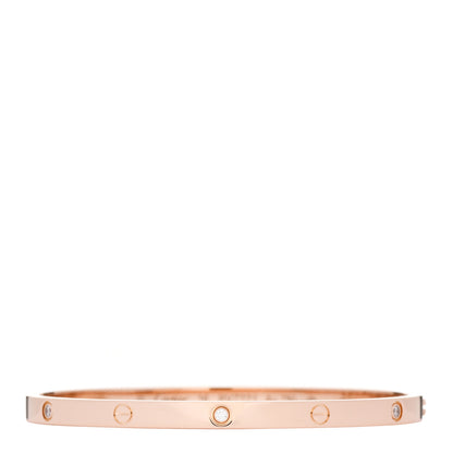 Cartier 18K Pink Gold 6 Diamond Small LOVE Bracelet 16 1 of 6