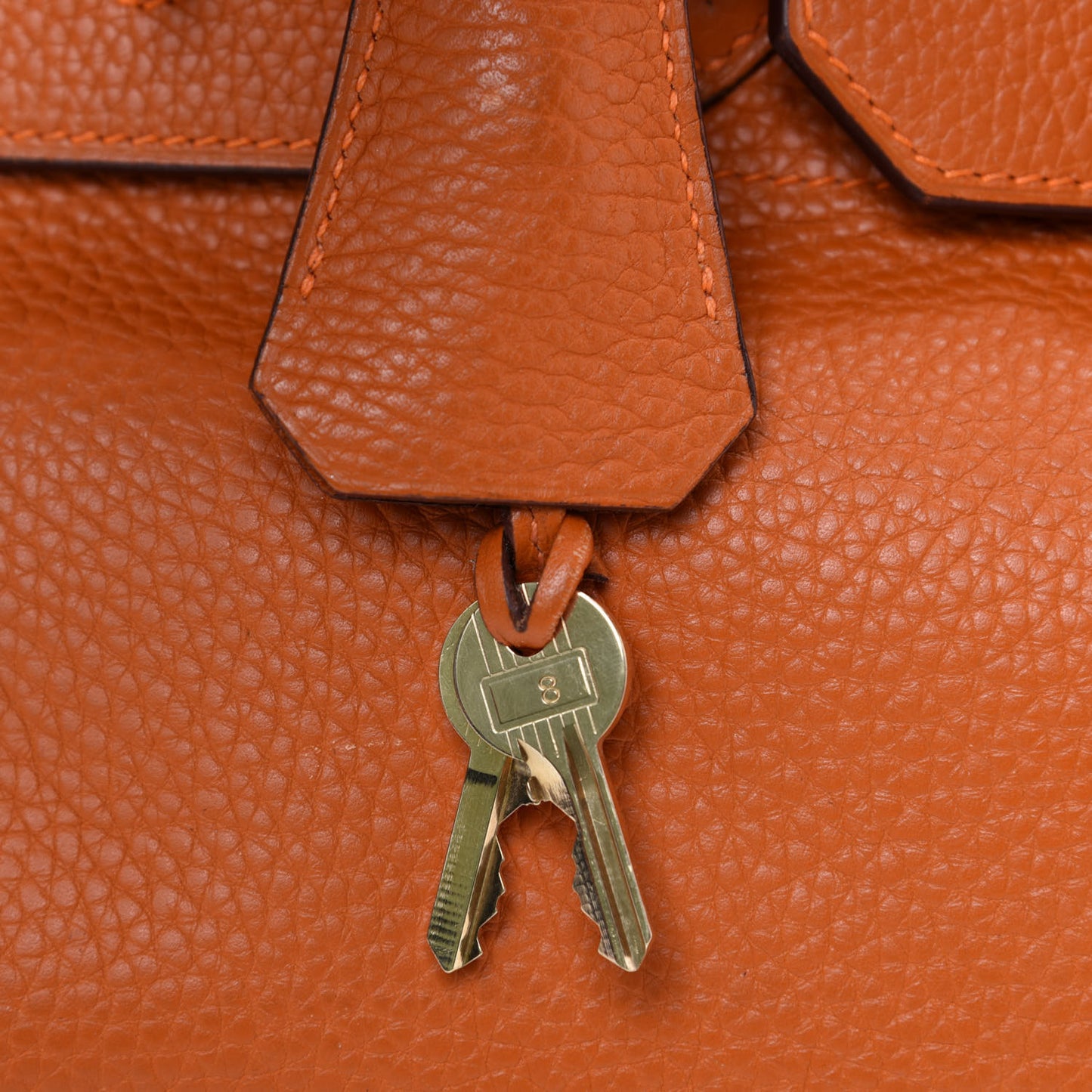 Taurillon Clemence JPG Birkin 42 Orange