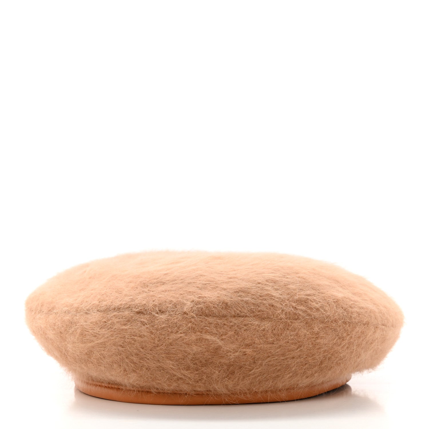 Fendi Rabbit Felt Angora Wool Beret S Camel 5 of 9