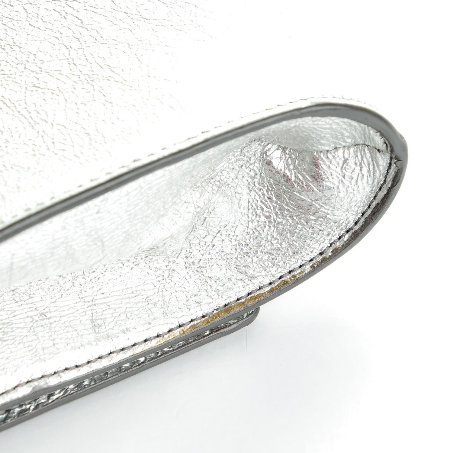 Saint Laurent Metallic Calfskin Monogram Large Belle De Jour Clutch Silver 7 of 9