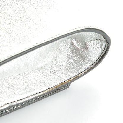 Saint Laurent Metallic Calfskin Monogram Large Belle De Jour Clutch Silver 7 of 9