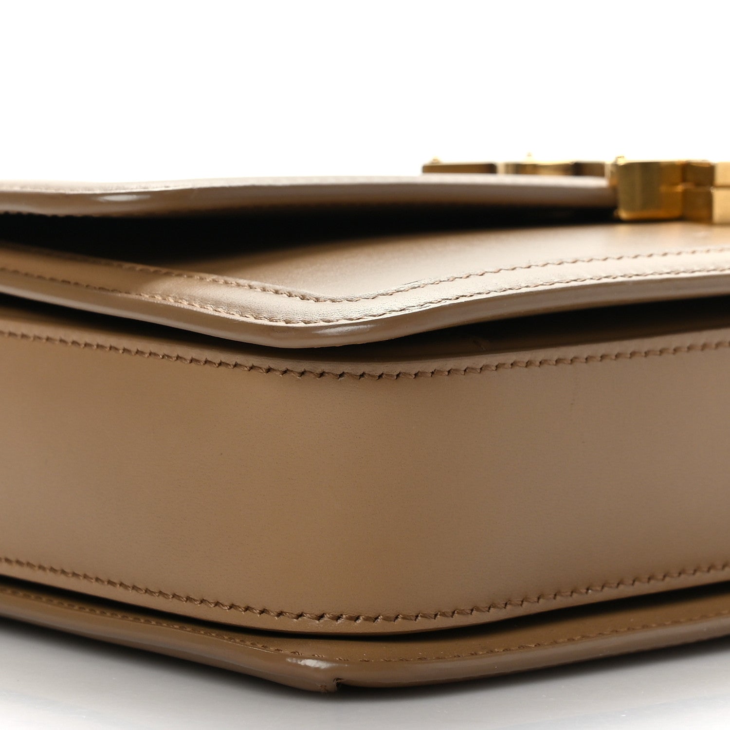 Saint Laurent Soft Ultracalfskin Monogram Medium Solferino Satchel Natural Tan 7 of 8