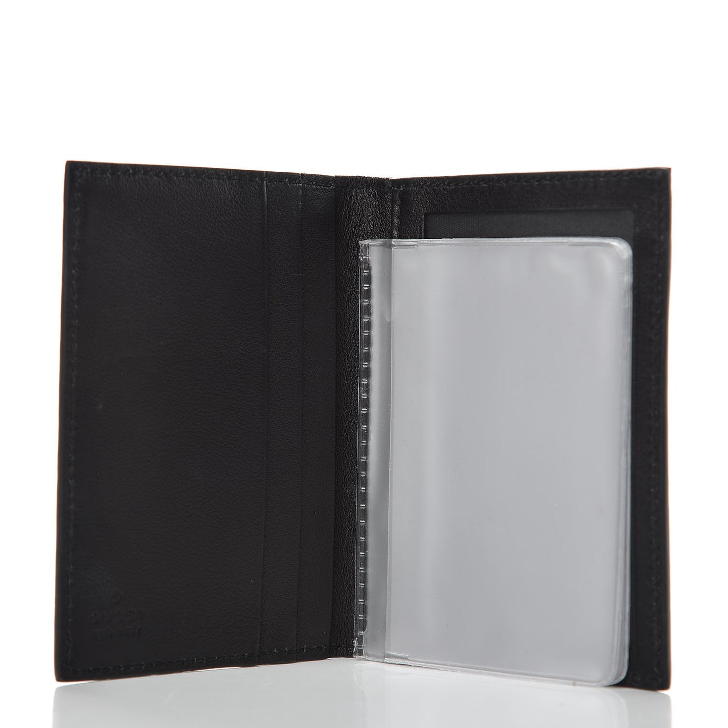 Guccissima Margaux Calfskin Avel Train Pass Card Case Black