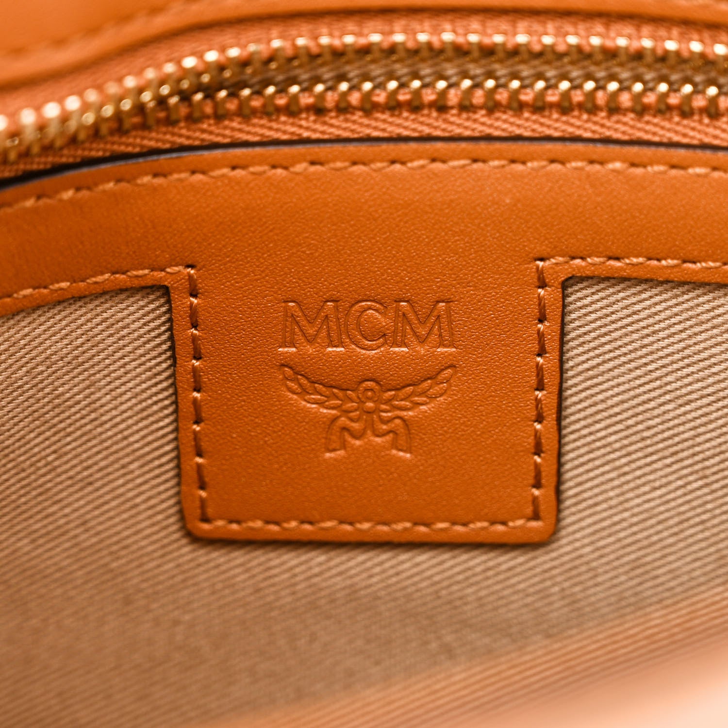 MCM Visetos Small Millie Crossbody Belt Bag Cognac 6 of 10