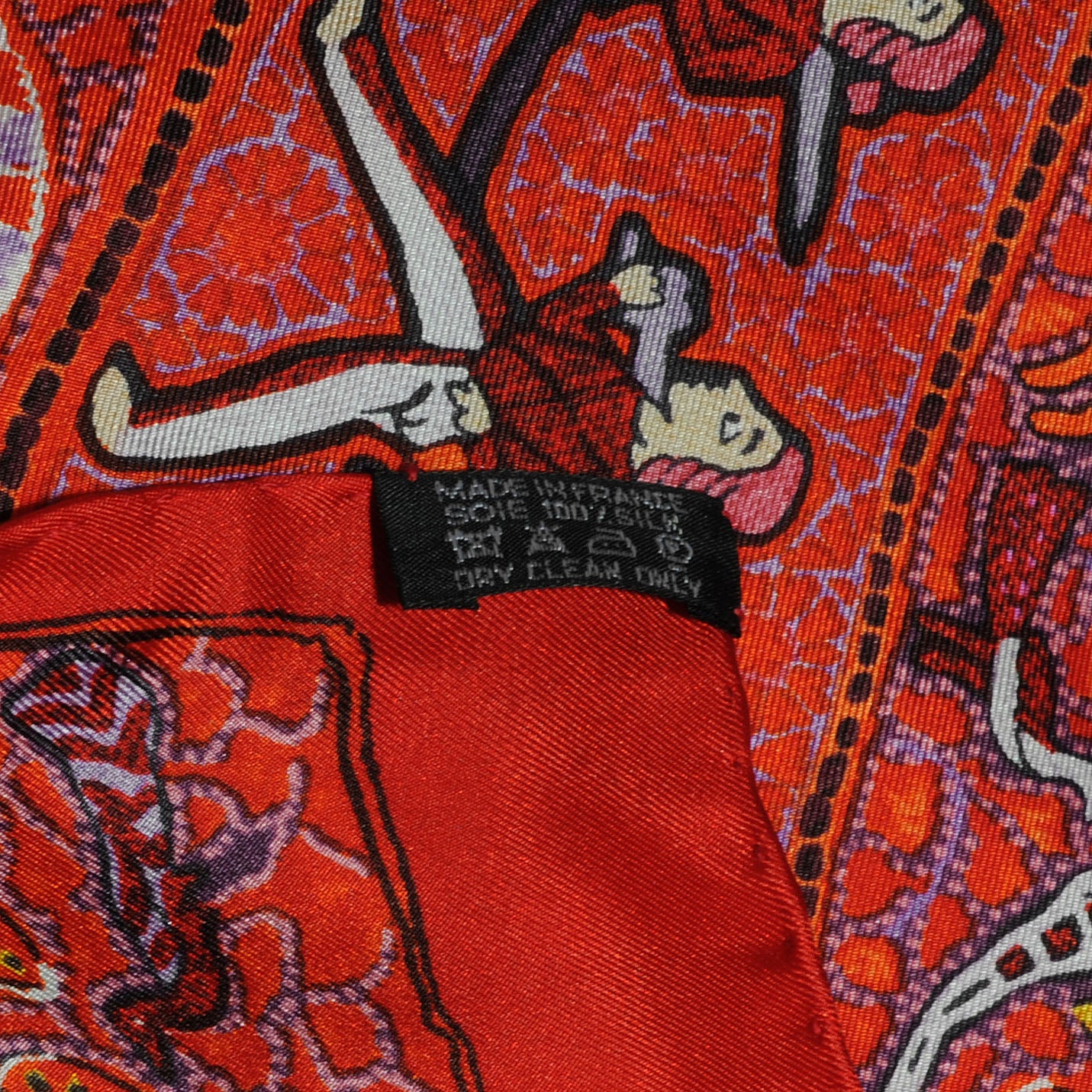 Hermes Silk Lalbhai Scarf 140 Rose Indien Orange Jaune 5 of 5