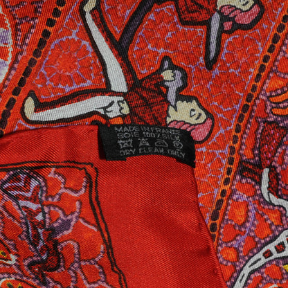 Hermes Silk Lalbhai Scarf 140 Rose Indien Orange Jaune 5 of 5