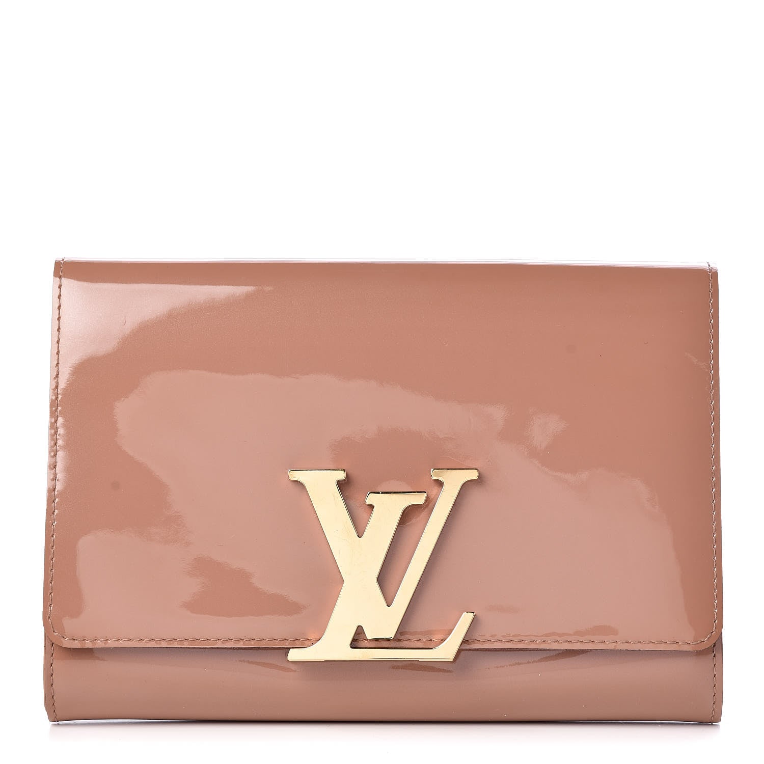 Louis Vuitton Patent Louise New Sobe Clutch Rose Velours 1 of 7