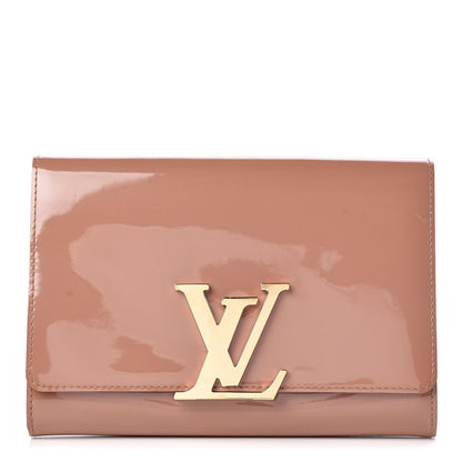 Louis Vuitton Patent Louise New Sobe Clutch Rose Velours 1 of 7
