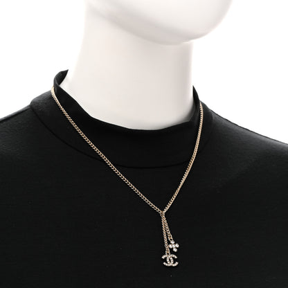 Chanel Crystal Flower CC Lariat Necklace Gold 2 of 7