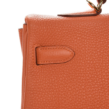 Hermes Togo Kelly Retourne 35 Orange 26 of 34