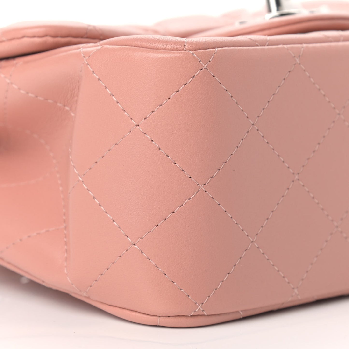 Lambskin Quilted Mini Square Flap Dark Pink