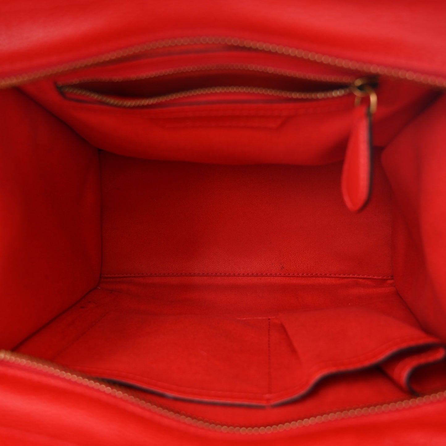 Drummed Calfskin Micro Luggage Red
