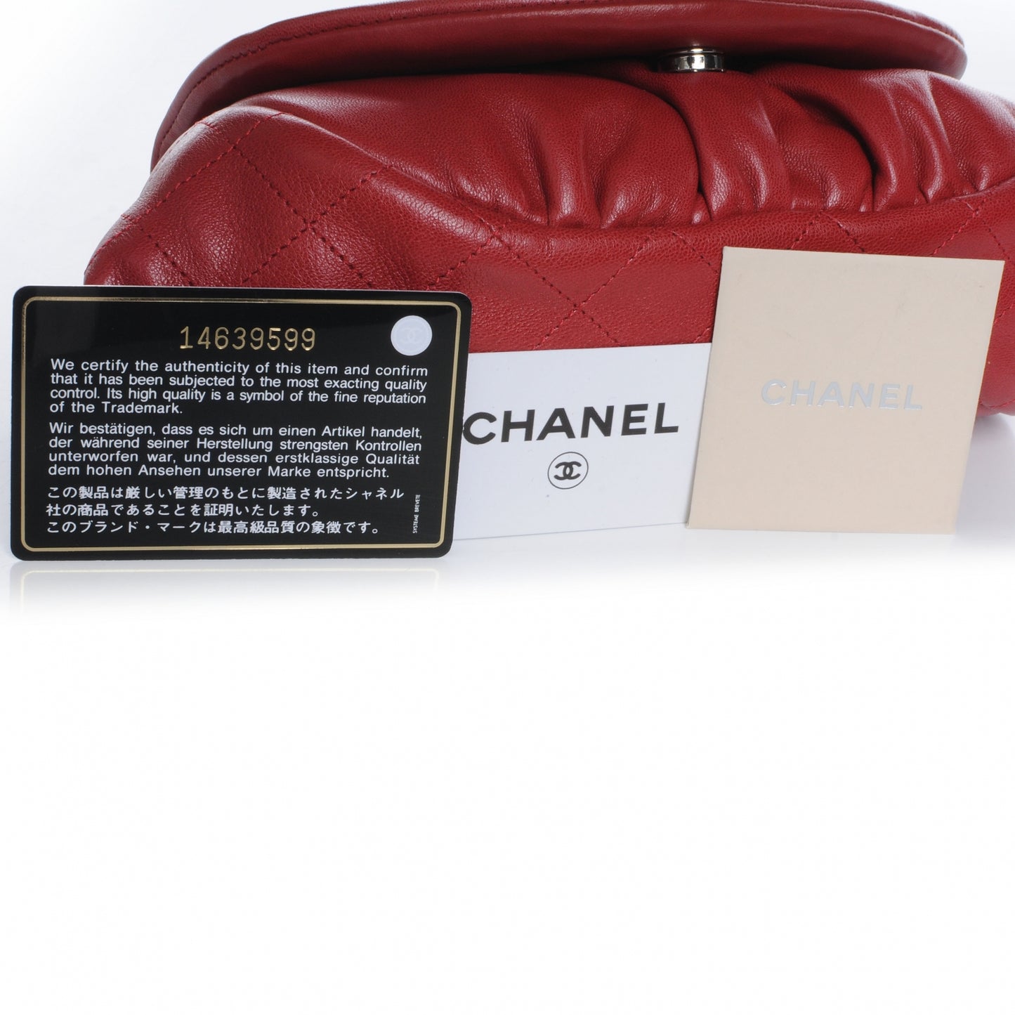 Lambskin Half Moon Wallet On Chain Bag Red