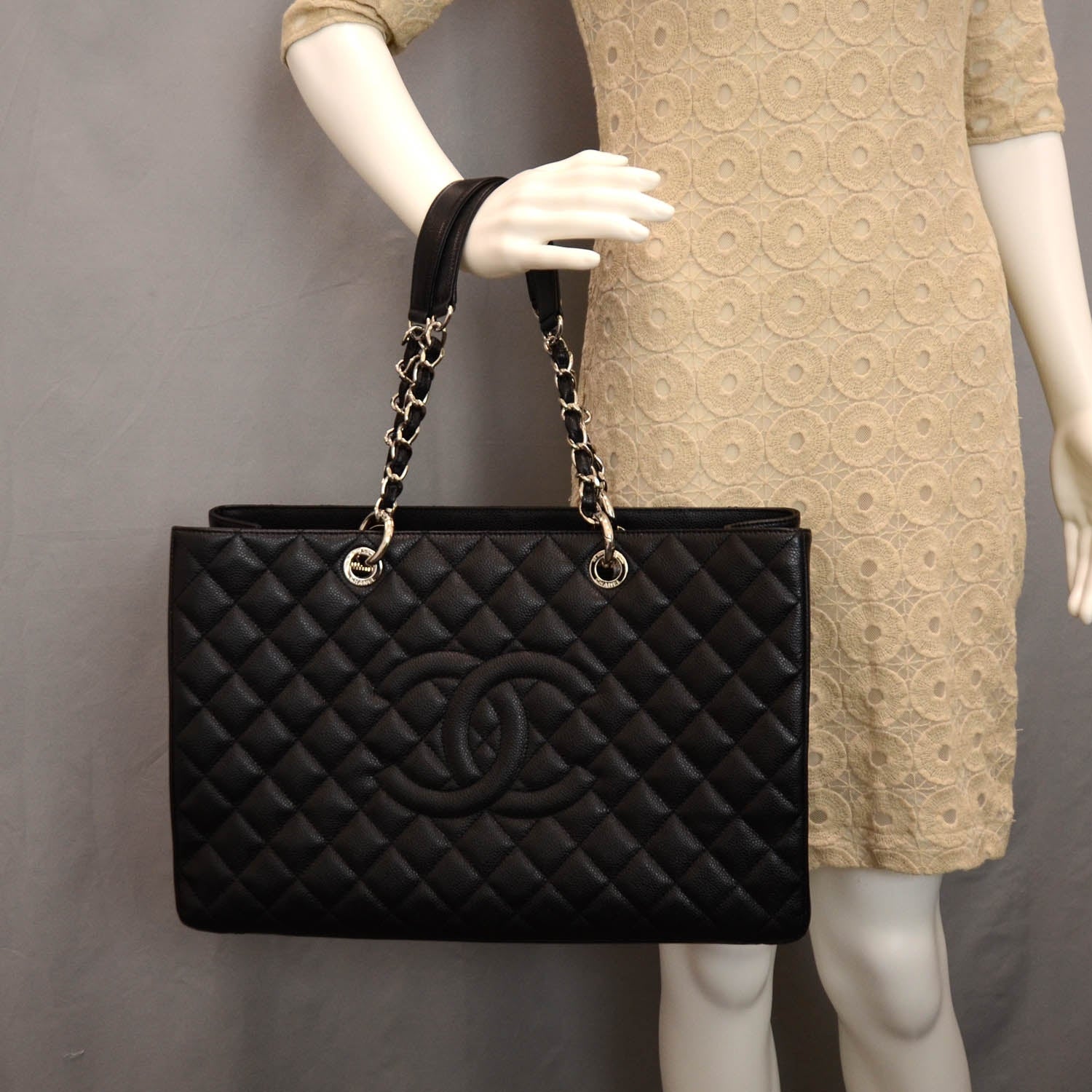 Chanel Caviar XL Grand Shopping Tote GST Black 2 of 10