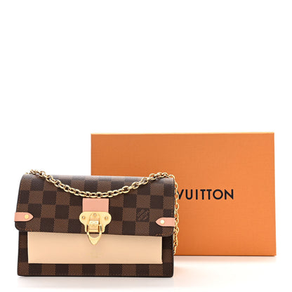 Louis Vuitton Damier Ebene Vavin Chain Wallet Creme 10 of 10