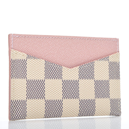 Louis Vuitton Damier Azur Daily Card Holder Rose Ballerine 2 of 7