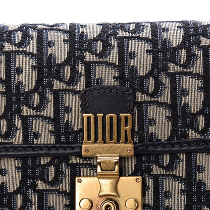 Christian Dior Oblique DiorAddict Wallet On Chain Clutch Navy Blue 9 of 9