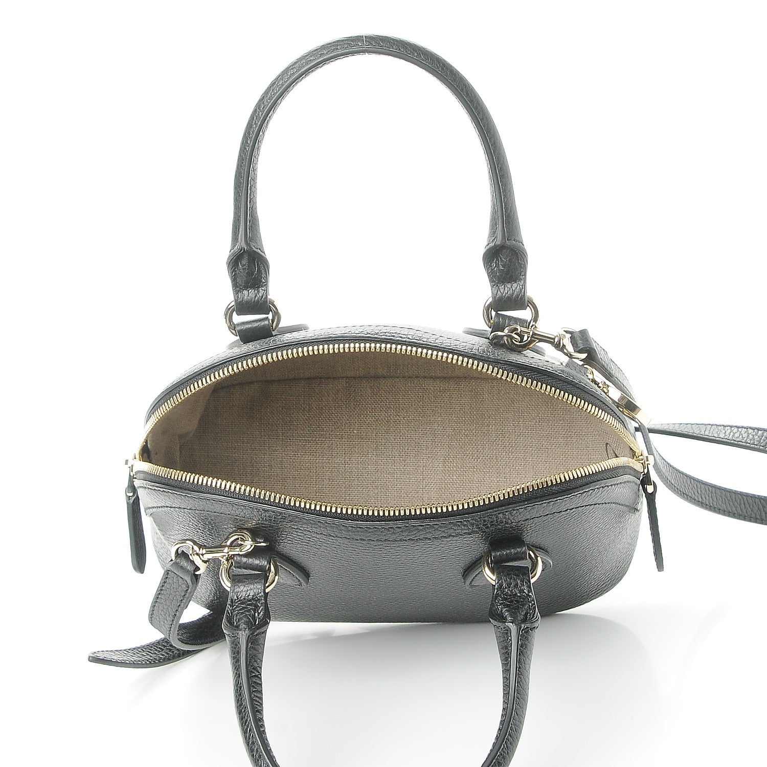 Gucci Dollar Calfskin Small GG Charm Dome Bag Black 6 of 8