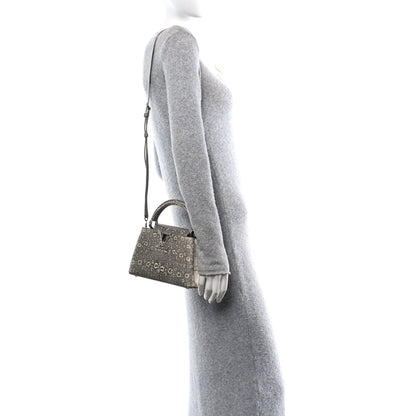 Louis Vuitton Lizard Mini Capucines Argento 2 of 10