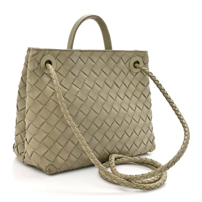 Bottega Veneta Nappa Intrecciato Small Andiamo Shoulder Bag Travertine 3 of 15