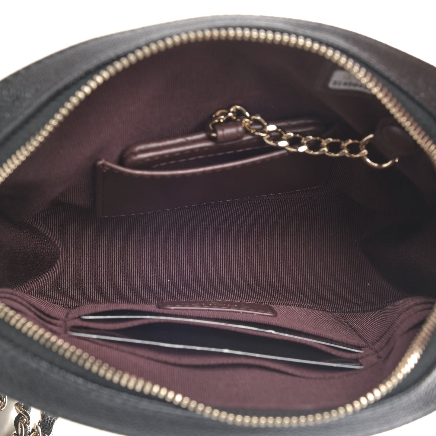 Caviar Quilted Vanity With Chain Black