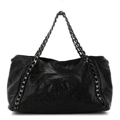 Chanel Glazed Caviar East West Modern Chain Tote Black 1 of 14