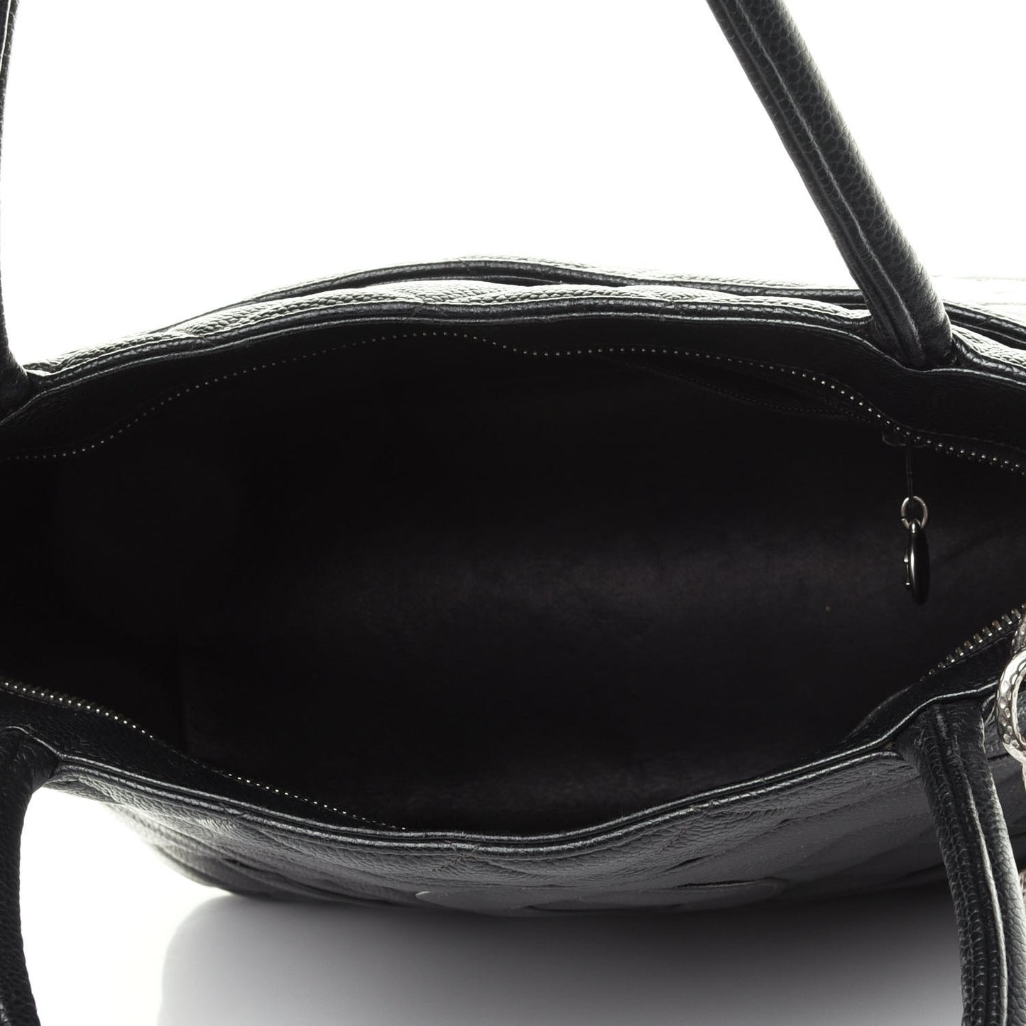 Caviar Quilted Medallion Tote Black