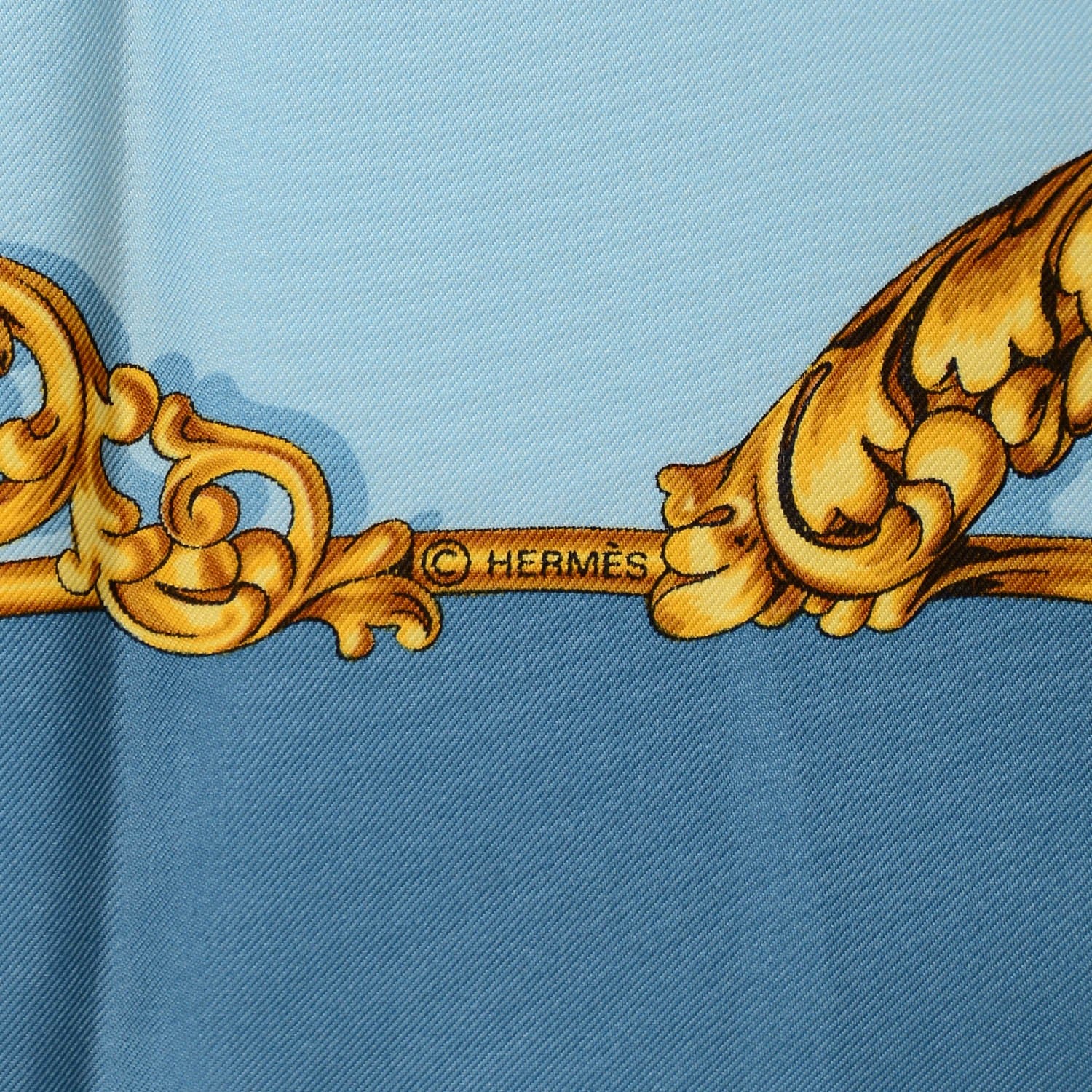 Hermes Silk Carrolses D'or Scarf 90 5 of 5