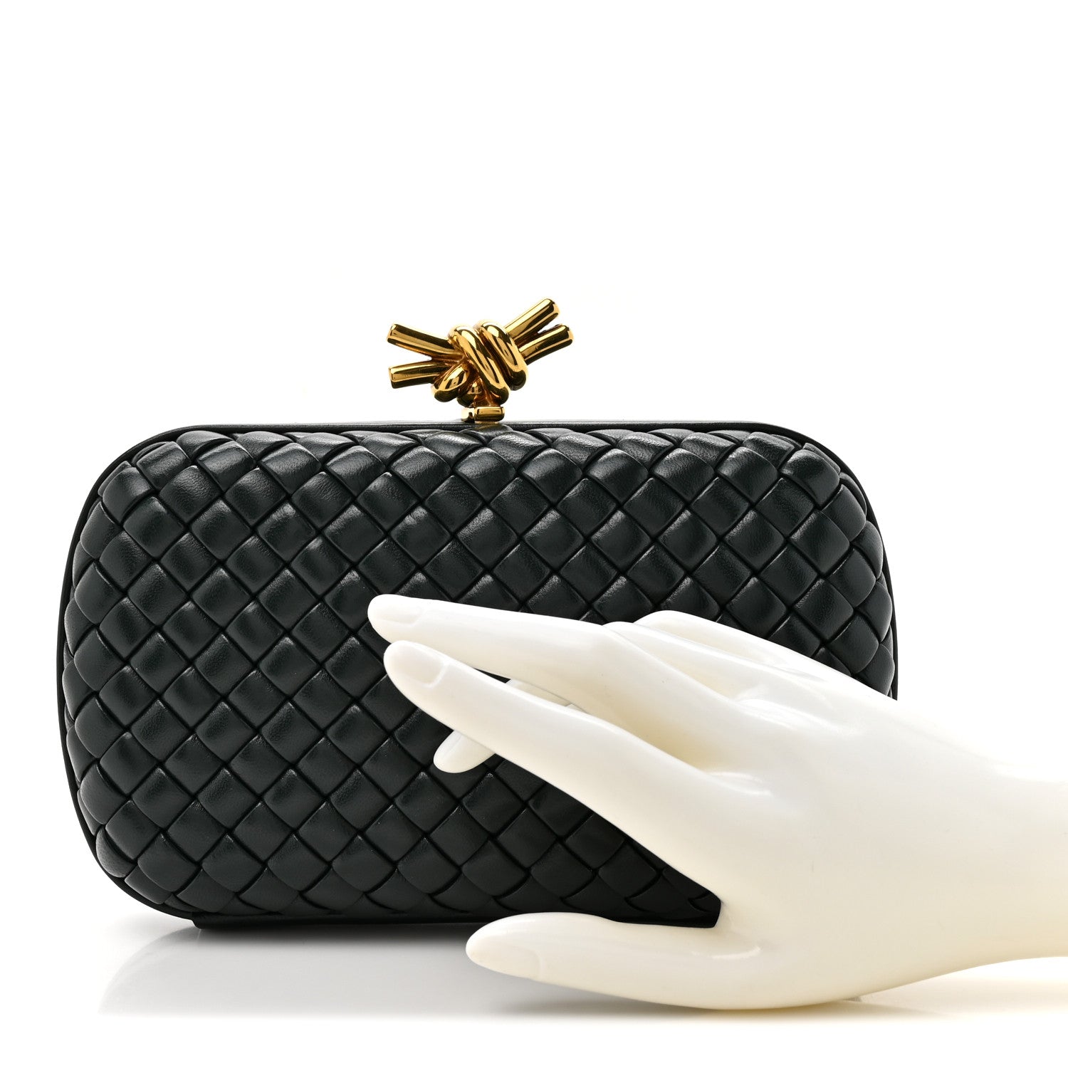 Bottega Veneta Nappa Intrecciato Knot Clutch Inkwell 2 of 10