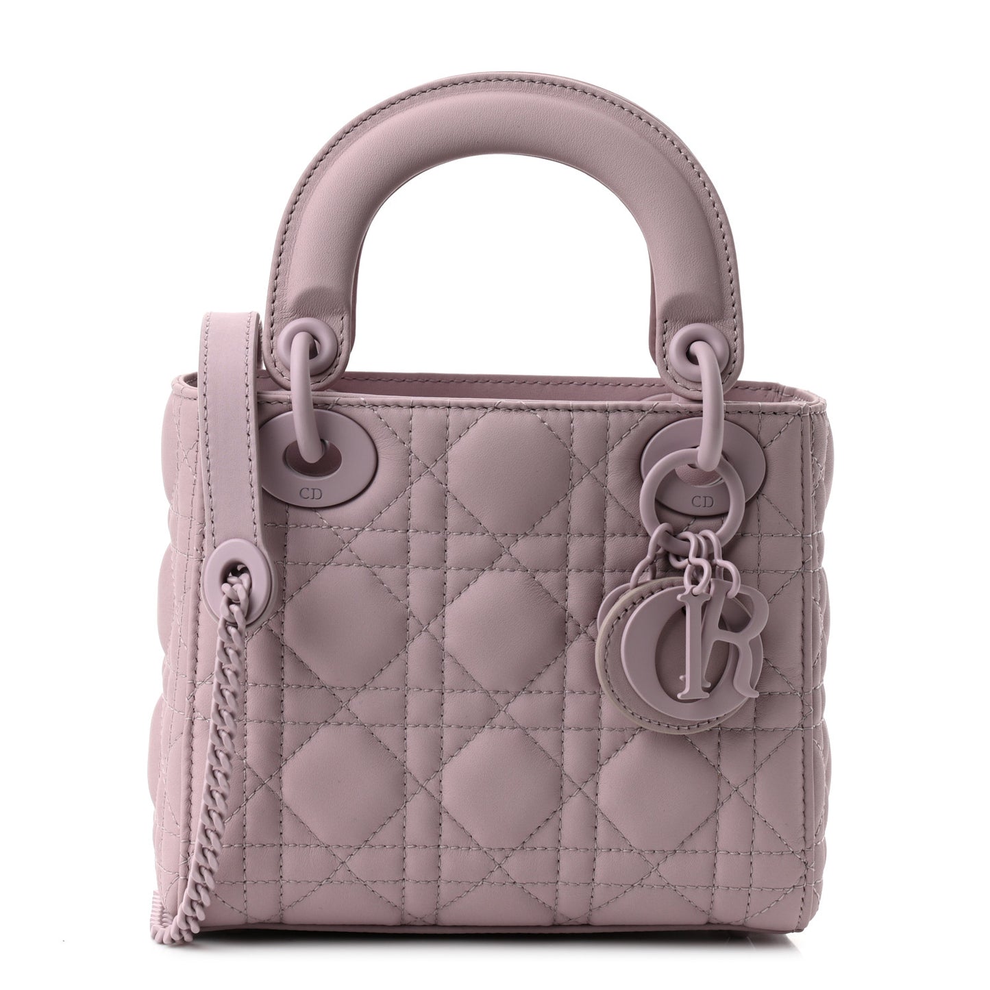 Ultra Matte Calfskin Cannage Mini Lady Dior Lavender