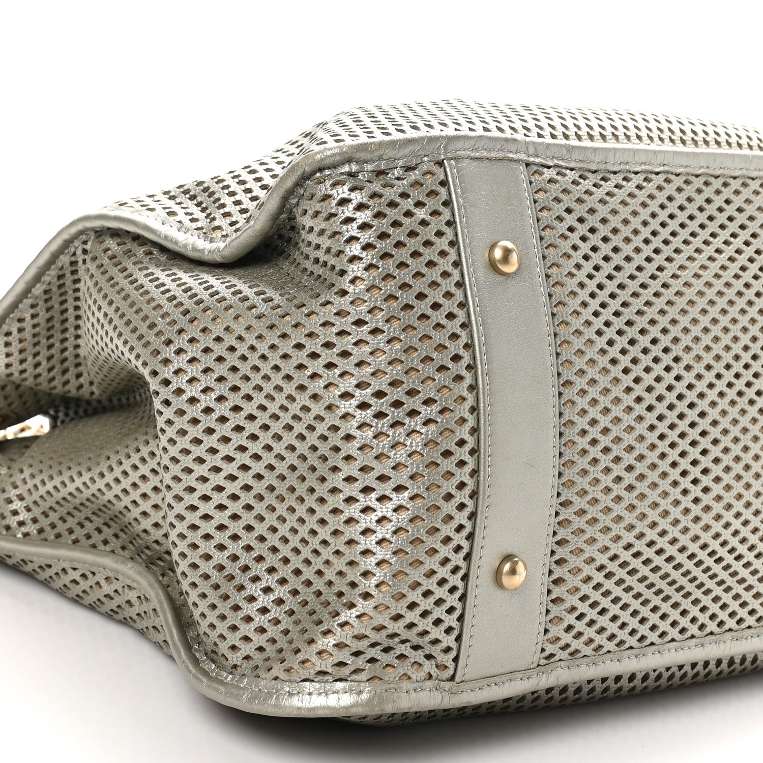 Chanel Metallic Calfskin Perforated Up In The Air Tote Silver 9 of 10