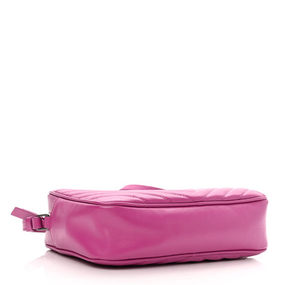 Saint Laurent Calfskin Matelasse Monogram Lou Camera Bag Electric Fuchsia 4 of 10