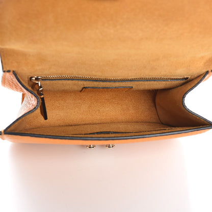 Valentino Garavani Pebbled Calfskin Small Glam Lock Rockstud Flap Mandarin Sorbet 7 of 10