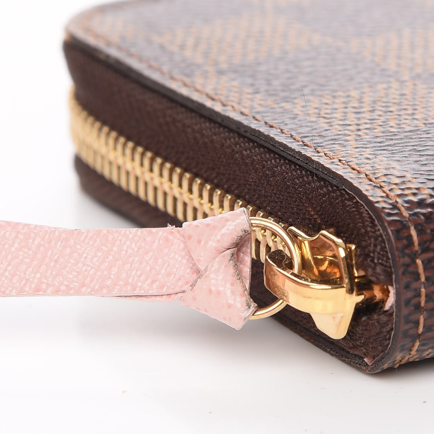 Damier Ebene Clemence Wallet Rose Ballerine