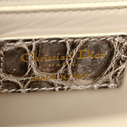 Christian Dior Niloticus Crocodile Himalaya 30 Montaigne Flap Bag Latte 6 of 11