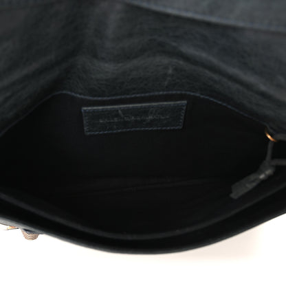 Balenciaga Agneau Giant 21 Rose Gold Hardware Envelope Clutch Anthracite 6 of 12