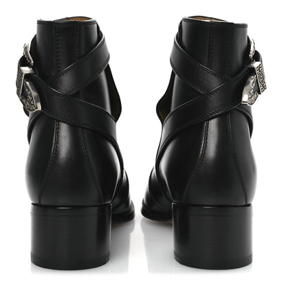 Gucci Calfskin Jakarta Buckle Boots 8 Black 6 of 11