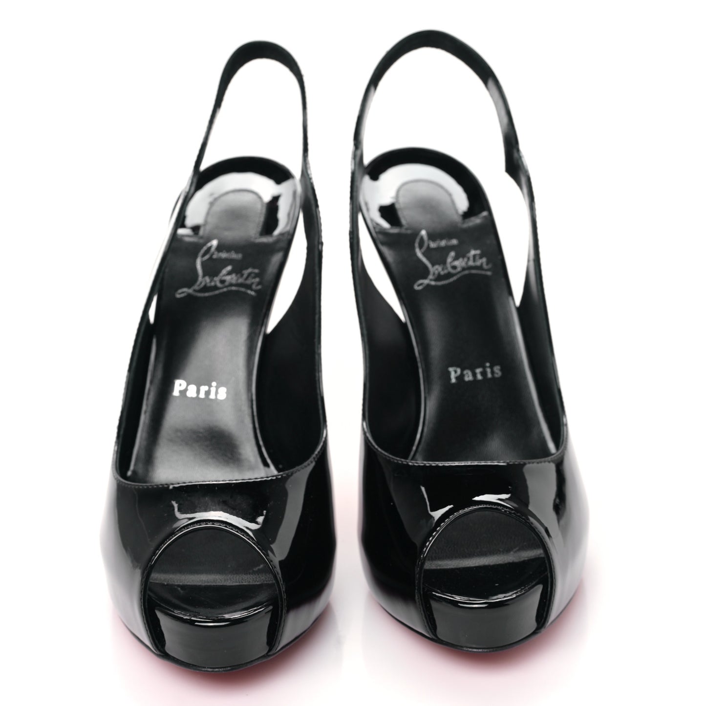 Patent Hot Chick Slingback Platform Peep Toe 120 Pumps 39 Black