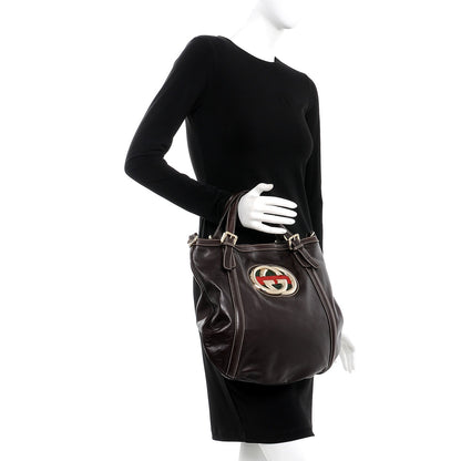 Gucci Calfskin Medium Britt Bag Dark Brown 2 of 7